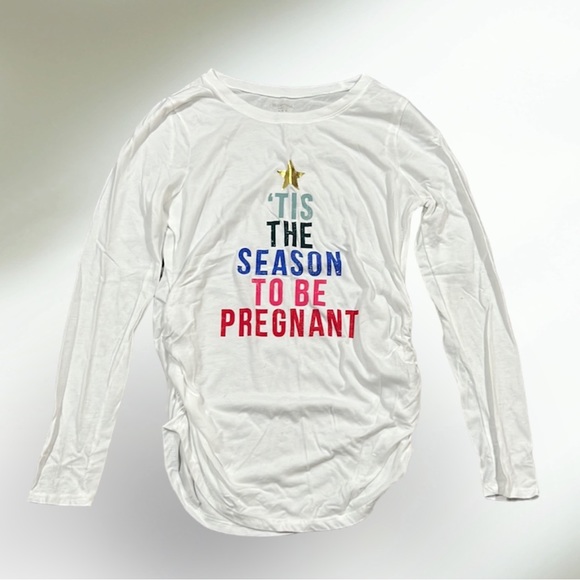 Motherhood Maternity Tops - Motherhood Maternity Size Medium Tis the Season to be Pregnant Tunic